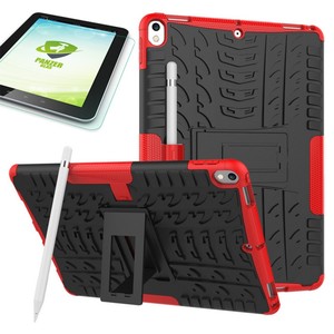 Hybrid Outdoor Schutzhlle Rot fr Apple iPad Pro 10.5 2017 Tasche + 0.4 H9 Hartglas