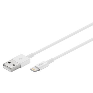 Goobay USB Sync & Ladekabel Kabel 8 Pin fr Apple iPhone iPad 2 Meter Wei