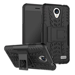 Hybrid Case 2teilig Outdoor Schwarz fr ZTE Blade A520 Tasche Hlle Cover
