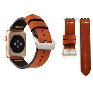 Echt-Leder Armband fr Apple Watch Serie 1 / 2 / 3 38 mm Coffee
