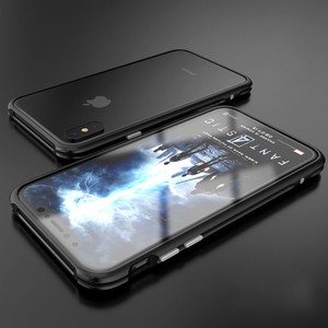 Premium Metall Schock Bumper Schwarz f�r Apple iPhone X / XS Tasche H�lle Neu