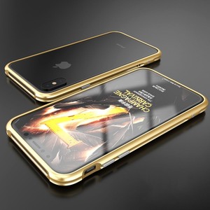 Premium Metall Schock Bumper Gold f�r Apple iPhone X / XS Tasche H�lle Case Neu