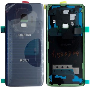 Samsung GH82-15875B Akkudeckel Deckel fr Galaxy S9 Duos + Klebepad Blau Blue Neu