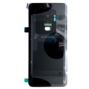 Samsung GH82-15652A Akkudeckel Deckel f�r Galaxy S9 Plus G965F + Klebepad Schwarz Midnight Black Neu