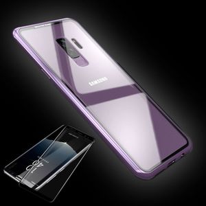 Fr Samsung Galaxy Note 9 Magnet / Metall / Glas Tasche Case Pink / Transparent + 0,3 4D Curved H9 Hart Glas