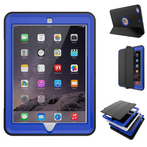 Mehrteilige Hybrid Outdoor Schutzhlle Case Blau fr Samsung Galaxy Tab A 10.5 T590 / T595 Tasche Wake UP 3folt