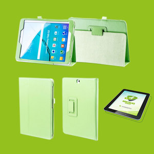 Fr Apple iPad Pro 12.9 Zoll 2018 Neue Version Hlle Cover Tasche Grn Kunst Leder Case Neu + 0,4 mm Hart Glas