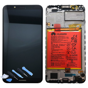 Huawei Display LCD Einheit + Rahmen fr Y7 2018 Service Pack 02351USA Schwarz Neu