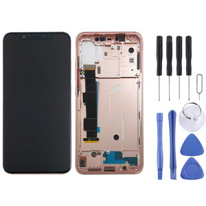 F�r Xiaomi Mi 8 Display Full LCD Einheit Touch mit Rahmen Ersatzteil Reparatur Pink Neu