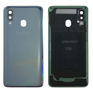 Samsung GH82-19406A Akkudeckel Deckel fr Galaxy A40 A405F + Klebepad Schwarz Neu