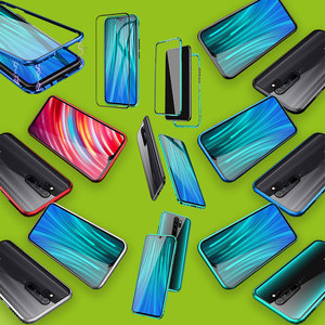 Beidseitiger 360 Grad Magnet / Glas Case Bumper für Smartphones Handy Tasche Case Hülle Cover New Style