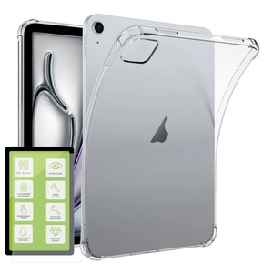 Klar Silikon + Schutzglas f�r Apple iPad Air 13 2026 / 2025 / 2024 