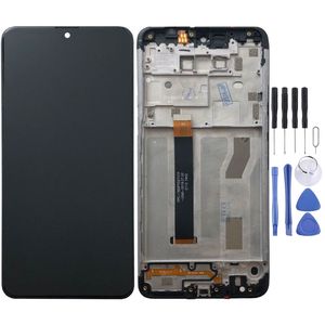 Fr LG K50s / Dual SIM Schwarz Display Full LCD Einheit Touch mit Rahmen Ersatzteil Reparatur