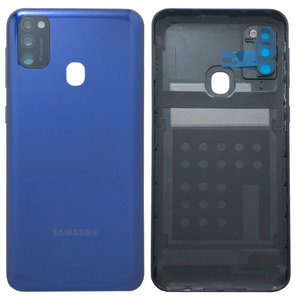 Samsung Akkudeckel Akku Deckel Batterie Cover fr Galaxy M21 M215F Blau / Midnight Blue Neu