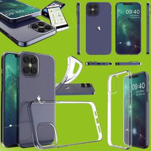 F�r Apple iPhone 12 Pro Max 6.7 Zoll Zoll Silikoncase TPU Transparent + 0,26 H9 Glas Tasche H�lle Schutz Cover