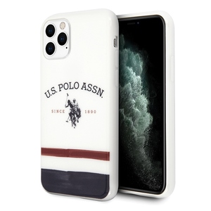 US Polo Big Horse iPhone 11 Pro Silikon Hlle Wei Tricolor Case Cover Schutzhlle Zubehr