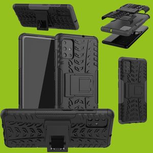 F�r Samsung Galaxy A31 A315F Hybrid Case 2teilig Outdoor Schwarz Tasche H�lle Cover Schutz