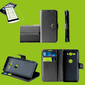Fr Samsung Galaxy M51 M515F Tasche Wallet Premium Schwarz Schutz Hlle Case Cover Etui + 0,26mm H9 2.5 Hart Glas