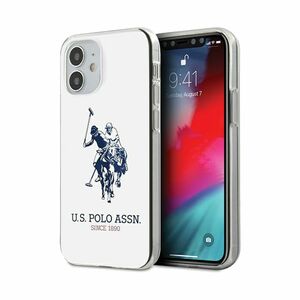 US Polo Assn. iPhone 12 Mini 5.4 Silikon Hlle Shiny Wei Case Cover Schutzhlle Zubehr