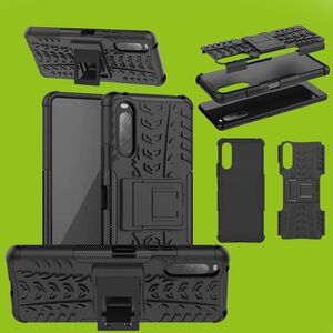 Fr Sony Xperia L4 Hybrid Case 2teilig Outdoor Schwarz Handy Tasche Hlle Cover Schutz
