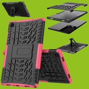Fr Samsung Galaxy Tab A7 T500 / T505 2020 Hybrid Outdoor Schutzhlle Case Pink Tasche Cover Etuis
