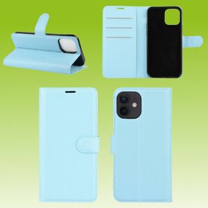 Fr Apple iPhone 12 Mini 5.4 Zoll Handy Tasche Wallet Premium Hell Blau Schutz Hlle Case Cover Etuis Neu Zubehr