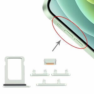 Sim Karten Halter und Power / Lautstrke Button Apple iPhone 12 Mini Grn On Off Volume Tasten