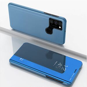 Für Samsung Galaxy A21s A217F Clear View Spiegel Mirror Smartcover Blau Schutzhülle Cover Etui Tasche Hülle Neu Case Wake UP Funktion
