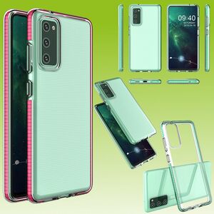 Color Frame TPU Silikon Case fr Samsung Galaxy S20 FE G780F G781B Tasche Hlle Cover Etuis Schutz