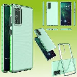 F�r Samsung Galaxy S20 FE G780F G781B Hybrid Case Color Frame Gr�n Tasche H�lle Cover Schutz