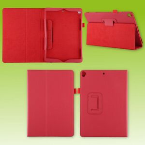 Fr Apple iPad 10.2 Zoll 2019 / 2020 / 2021 7. / 8. / 9. Generation Rot Kunst-Leder Hlle Cover Tasche Case Etuis Neu