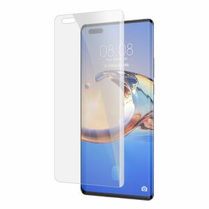 Fr Huawei Mate 40 Pro / Mate 40 RS Porsche Design 4D Full Curved UV Nano Premium 0,3 mm H9 Hart Glas Schwarz Folie Schutz Hlle Neu