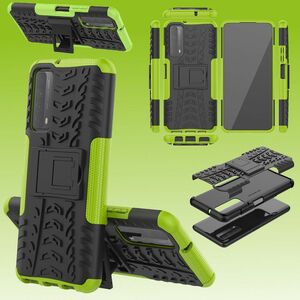 F�r Huawei P Smart 2021 Hybrid Case 2teilig Outdoor Gr�n Handy Tasche H�lle Cover Schutz