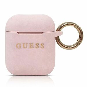 Guess Apple Airpods Cover Pink Glitter Schutzhülle Tasche Case Etui Halter