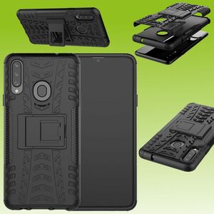 Fr Samsung Galaxy A20S A207F Hybrid Case 2teilig Outdoor Schwarz Handy Tasche Hlle Cover Schutz