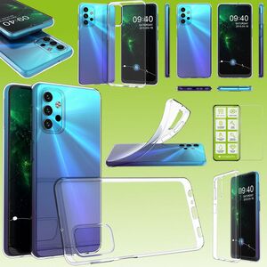 F�r Samsung Galaxy A32 5G A326B Silikoncase TPU Transparent + 0,26 H9 Glas Handy Tasche H�lle Schutz Cover
