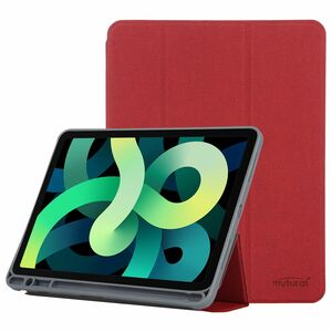 Fr Apple iPad Air 10.9 2020/ Air 2022 Original Mutural 3 folt Wake UP Smart Cover Tablet Tasche Rot Etuis 