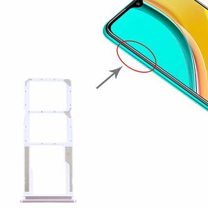 Sim Card Tray f�r Xiaomi Redmi 9 Pink Karten Halter Schlitten Holder Ersatzteil