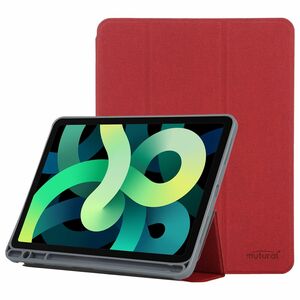 Fr Apple iPad Pro 12.9 2020 Original Mutural 3 folt Wake UP Smart Cover Tablet Tasche Rot Etuis 