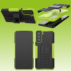 F�r Samsung Galaxy S21 Plus G996B Hybrid Case 2teilig Outdoor Gr�n Handy Tasche H�lle Cover Schutz
