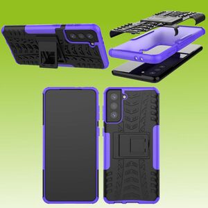 F�r Samsung Galaxy S21 Plus G996B Hybrid Case 2teilig Outdoor Lila Handy Tasche H�lle Cover Schutz