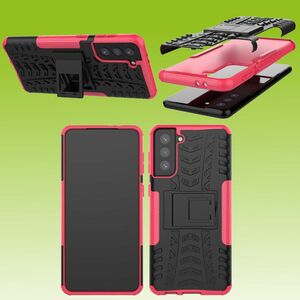 Fr Samsung Galaxy S21 G991B Hybrid Case 2teilig Outdoor Pink Handy Tasche Hlle Cover Schutz