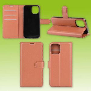 Fr Apple iPhone 12 Mini 5.4 Zoll Handy Tasche Wallet Premium Braun Schutz Hlle Case Cover Etuis Neu Zubehr