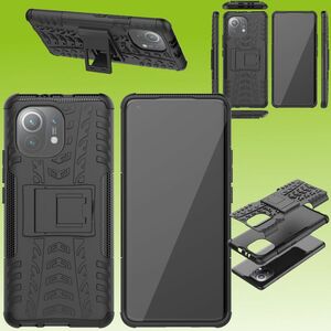 Fr Xiaomi Mi 11 Hybrid Case 2teilig Outdoor Schwarz Handy Tasche Hlle Cover Schutz