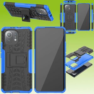 Fr Xiaomi Mi 11 Hybrid Case 2teilig Outdoor Blau Handy Tasche Hlle Cover Schutz
