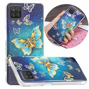 Für Samsung Galaxy A12 Silikon Case TPU Motiv Butterfly Schutz Muster Tasche Hülle Cover Etuis Zubehör