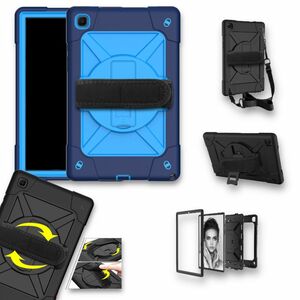 Fr Samsung Galaxy Tab A7 10.4 2020 T500 / T505 aufstellbare Outdoor Hybrid 360 Grad mit Halte-Schlaufe Tablet Tasche Etuis Cover Case Schutz Robust Neu