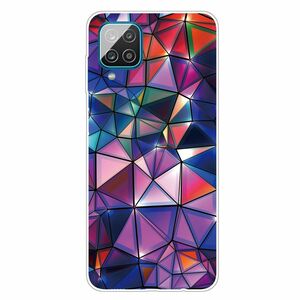 Fr Samsung Galaxy A12 Silikon Case TPU Color Blocks Schutz Muster Tasche Hlle Cover Etuis