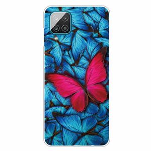 Fr Samsung Galaxy A12 Silikon Case TPU Red Butterfly Schutz Muster Tasche Hlle Cover Etuis