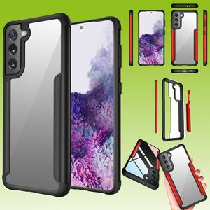 F�r Samsung Galaxy S21 Hybrid Case Iron Man Schwarz Handy Tasche H�lle Cover Schutz